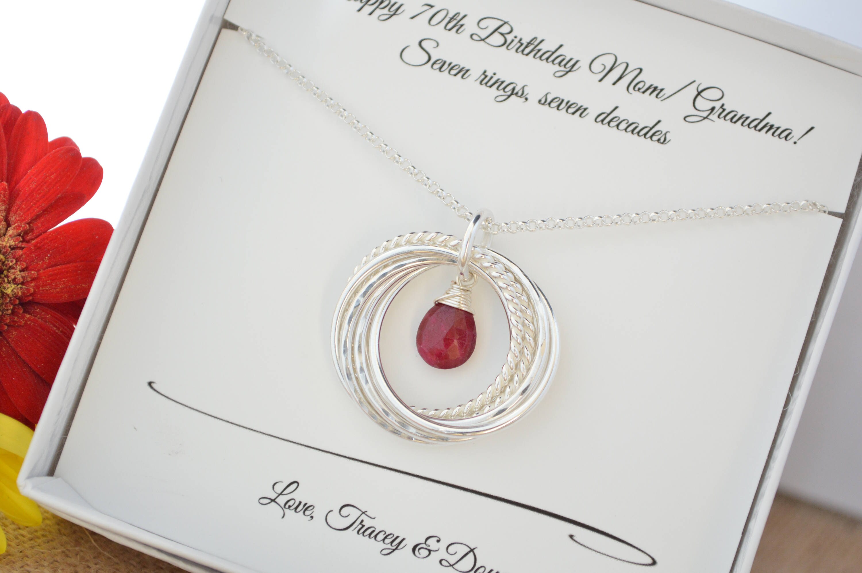 Ruby birthstone sale necklace for mom