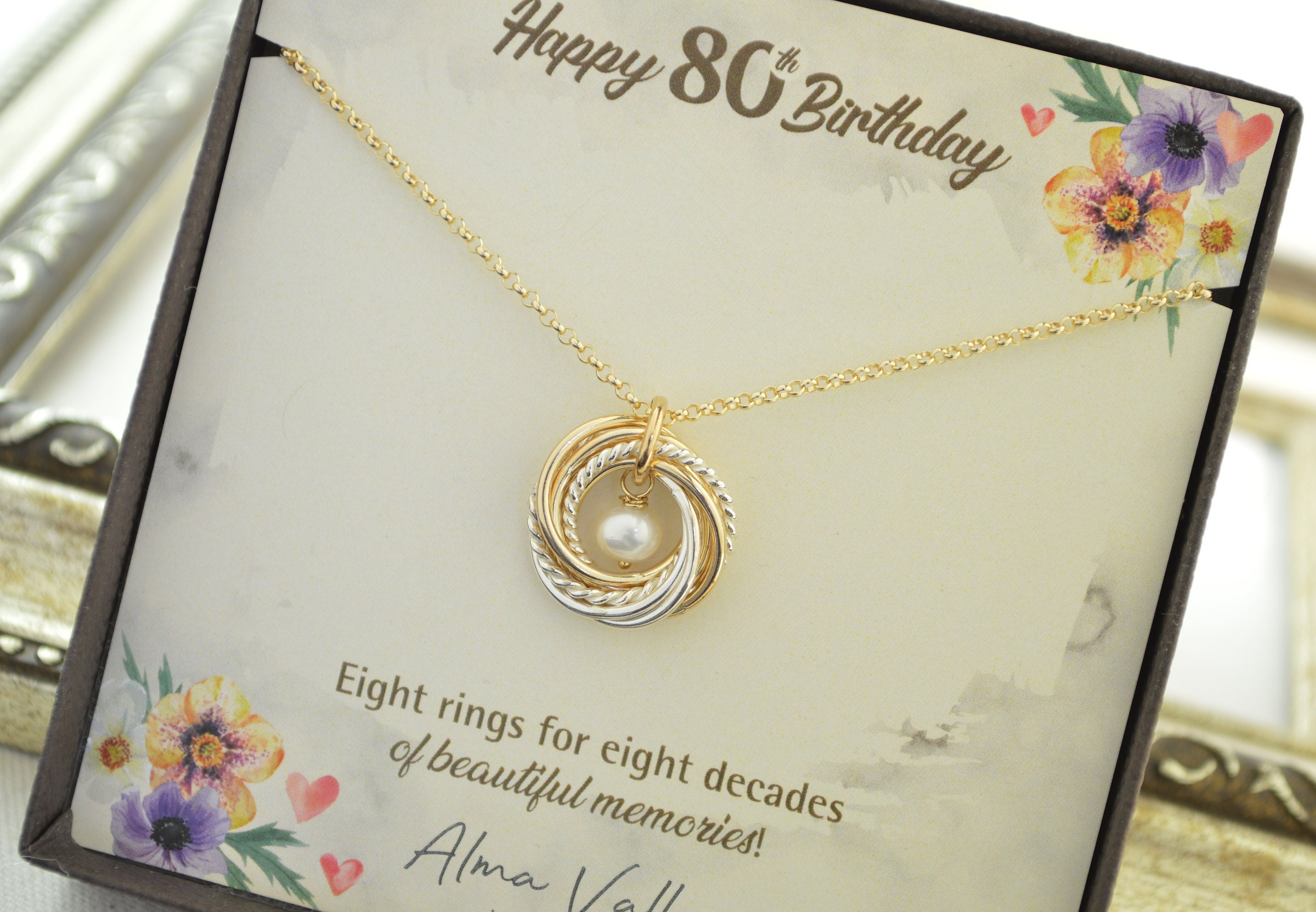 Buy 80th Birthday Gift for Women 80th Birthday Necklace 80th Online in  India - Etsy
