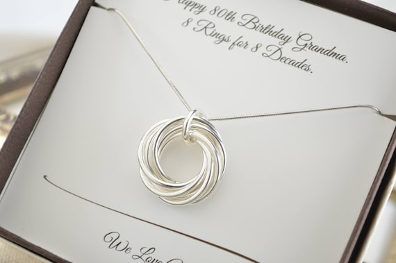 VZIUYTRE Collana Per Nonna In Acciaio Argento – Incisione "Orecchie Per Ascoltare, Braccia Per Stringere" – Regalo Di Compleanno E Natale - 2