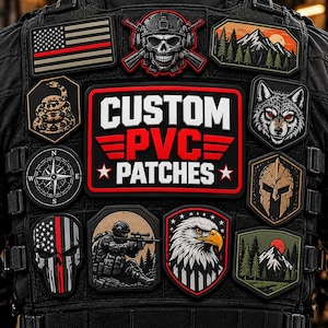 Custom Rubber PVC Morale Patches – Tactical Hook Backing Designs