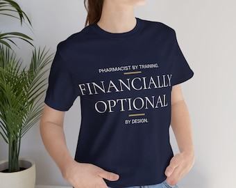 薬剤師シャツ｜デザインによる経済的自由｜薬剤師のキャリアと財務に関するTシャツ