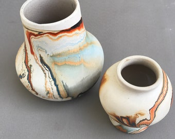 Nemadji Pottery Vase Set of 2