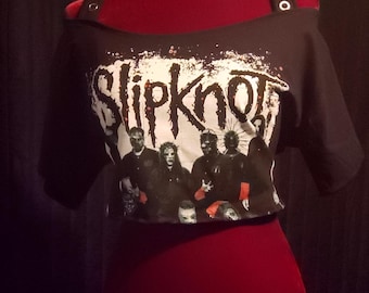 SLIPKNOT ladies crop top band shirt available in many sizes heavy metal rock and roll