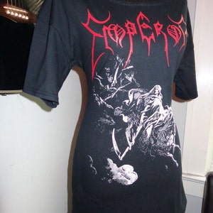 Emperor DIY ladies band shirt black metal heavy metal boatneck tunic