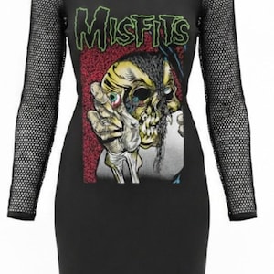 misfits t shirt dress Misfits Oversized Rocker Tee Dress  Ambit Attic   