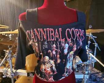 Top corto da donna Cannibal Corpse, disponibile in molte taglie, heavy metal death metal