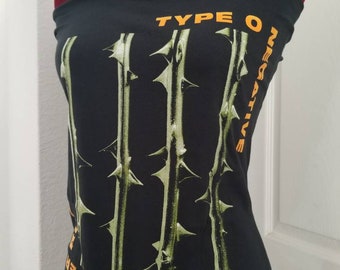 Type O Negative October Rust ladies handmade heavy metal band shirt halter top tank top tshirt