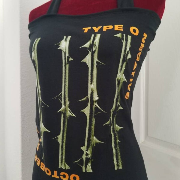 Type O Negative October Rust ladies handmade heavy metal band shirt halter top tank top tshirt