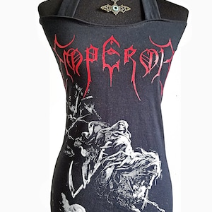 Emperor heavy metal black metal band shirt halter top for women ladies DIY available in many sizes