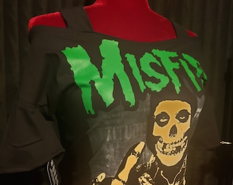 Misfits ladies crop top band shirt available in many sizes
