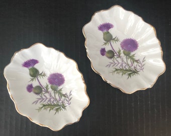 super cute mid century Georges Briard \u2018Florette\u2019 style fine china plates