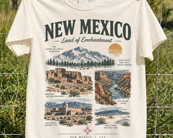 New Mexico T Shirt, New Mexico Travel Shirt, Land of Enchantment Tee, Southwest Shirt, New Mexico Souvenir, Desert Landscape Shirt