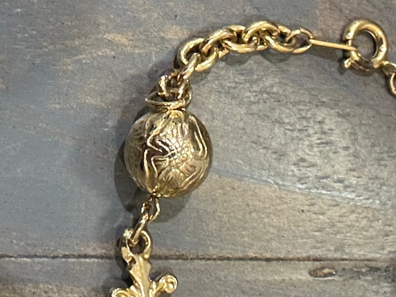 Vintage Gold and Ruby Crystal Bracelet - image 10