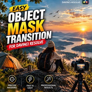 Object Mask Transition DaVinci Resolve | Cinematic Video Editing Preset | Seamless Object Tracking Wipe Effects Digital Download
