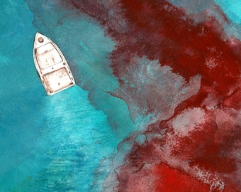 Ominous - 8x10, 11x14, or 17x22 Poster - Sailing Horror Wall Art