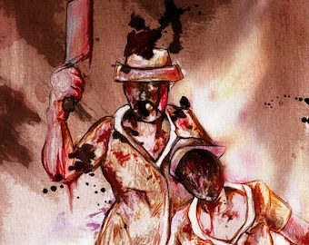 Deadly Nurses - 8x10 or 11x14 Print - Silent Hill Wall Art Print