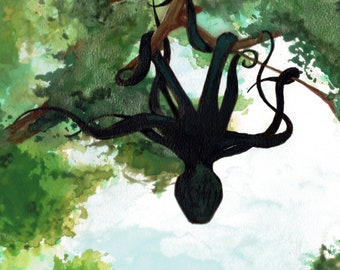 In the Trees - 8x10, 11x14, or 17x22 Poster Print - Fantasy and Steampunk Wall Art