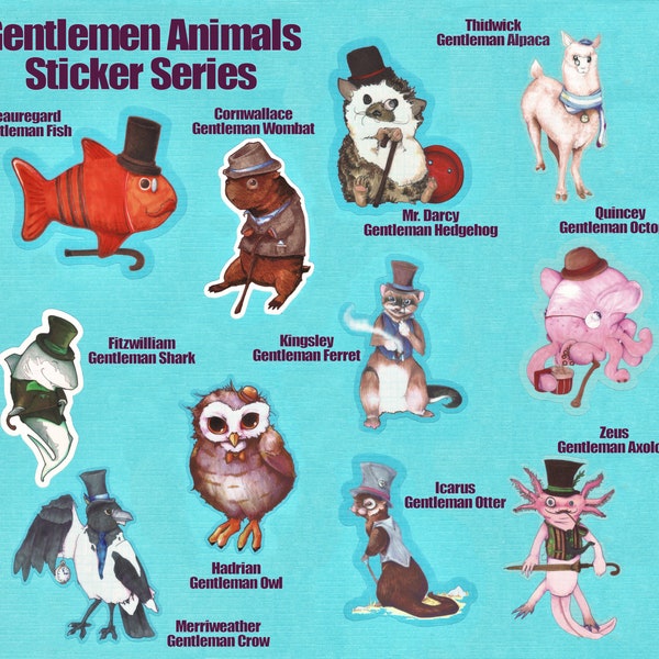 Gentlemen Animals Series Stickers