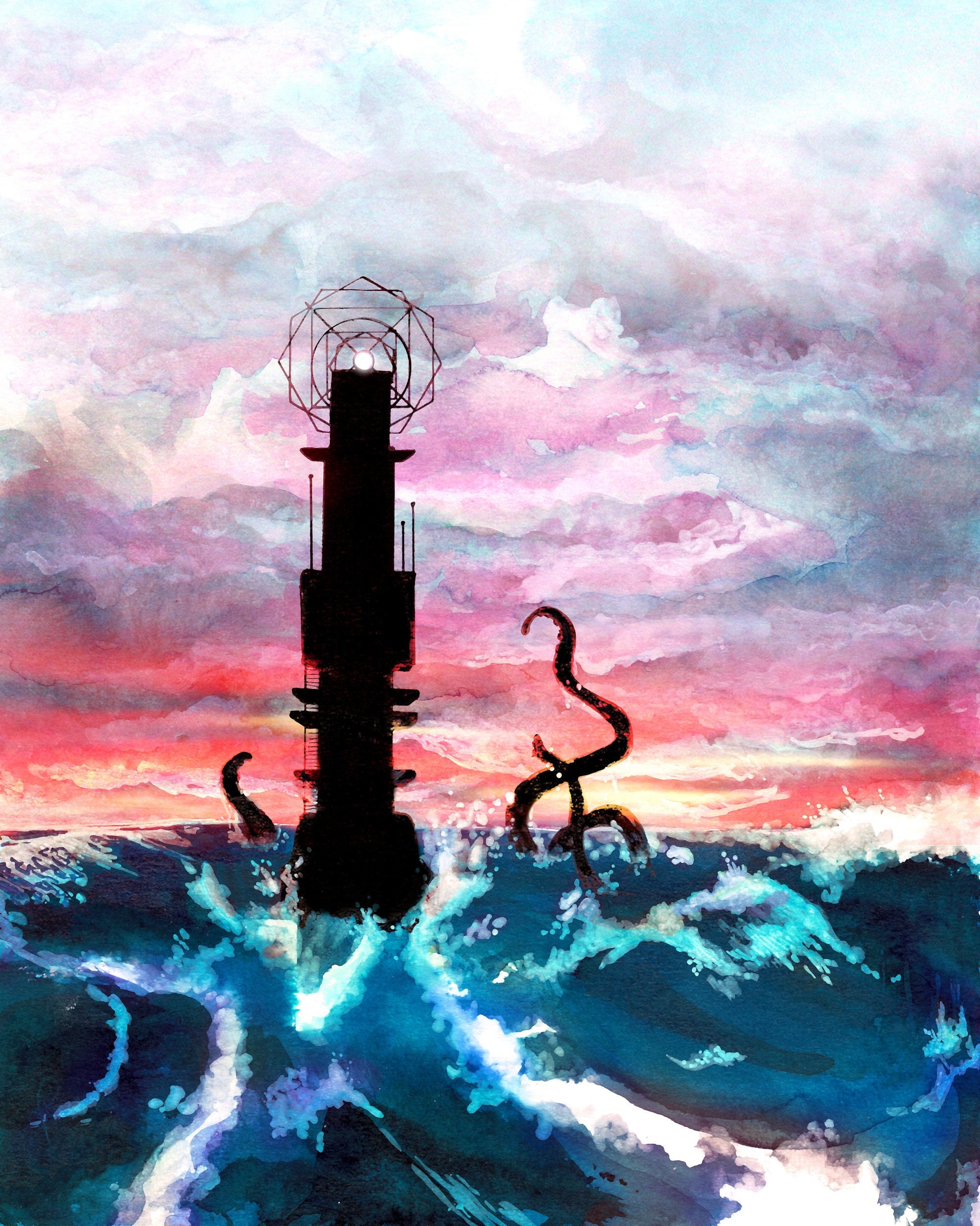 Signals - 8x10, 11x14, or 17x22 Poster - Fantasy Horror Wall Art