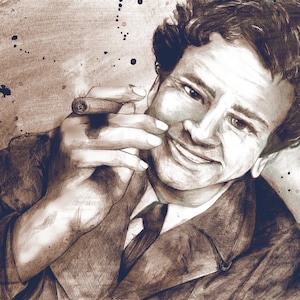 Just One More Thing - 8x10 or 11x14 Print - Columbo Wall Art Print