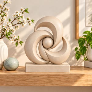 Infinity Loop Sculpture STL, Abstract Modern Art Decor, 3D Printable Geometric Statue, Minimalist Desk Sculpture, Digital STL File