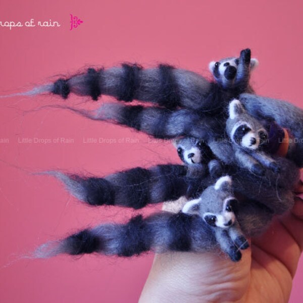 raccoon - scarf for dolls