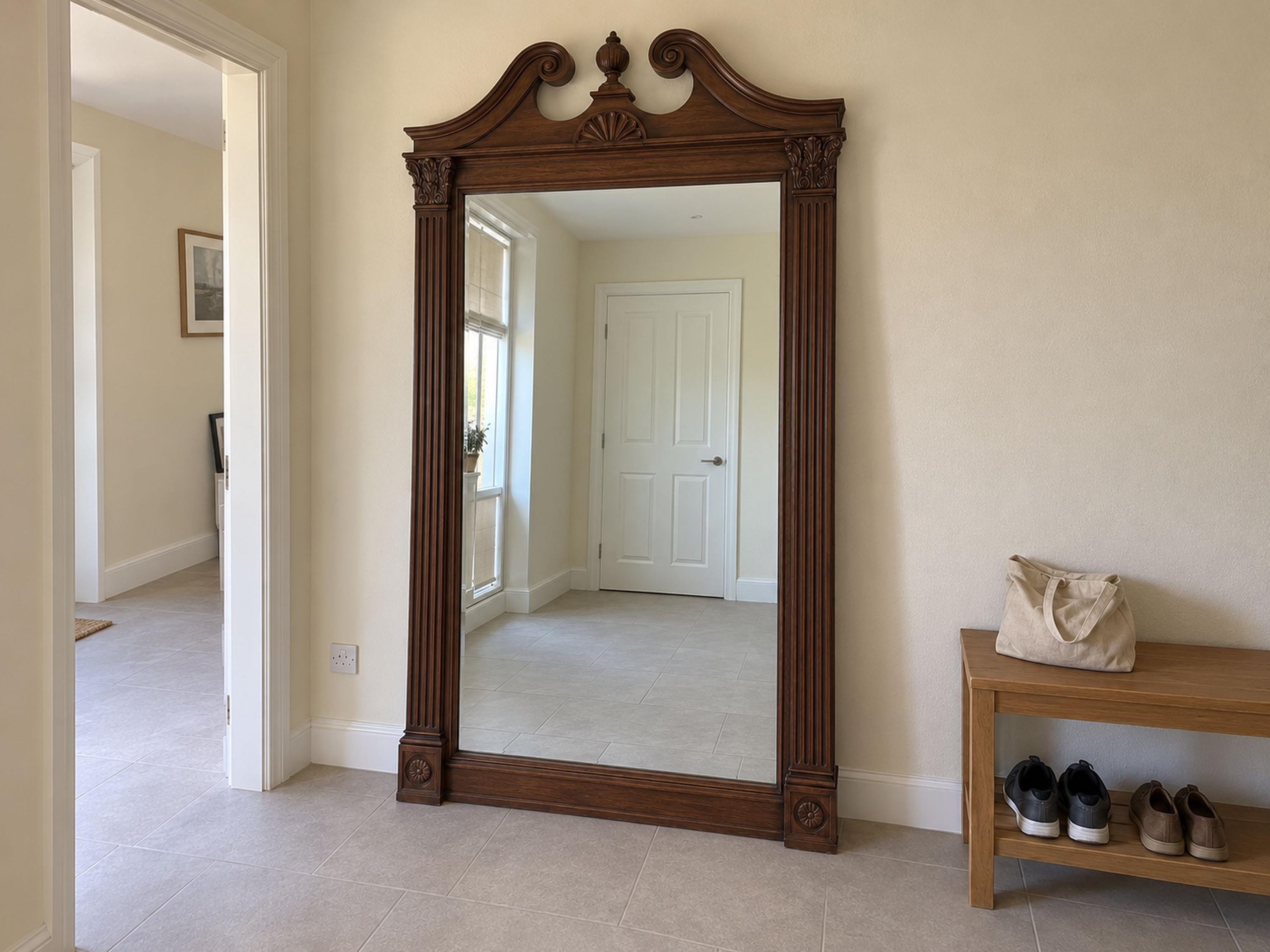 Carved Wood Full Length Mirror - Etsy
