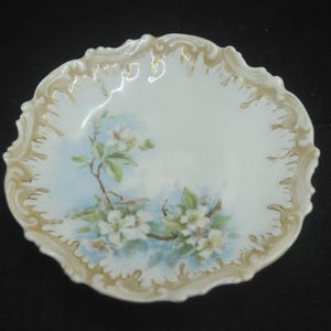Vintage hand painted porcelain plate. Limoges, France