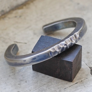 6,8,10mm wide, Titanium cuff bracelet, Hammered rustic rough  rock style Square solid bracelet, Grade 2 Titanium jewelry, men&#39;s bangle