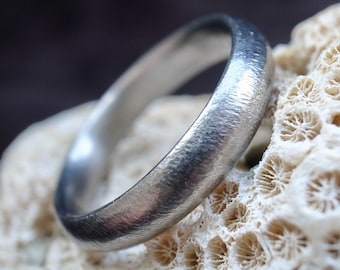 Rustic Titanium Ring, Superfine texture court fit ring,Forged Hammered, Mens domed Ring,Distressed Titanium band,Women's  Men's Wedding Ring
