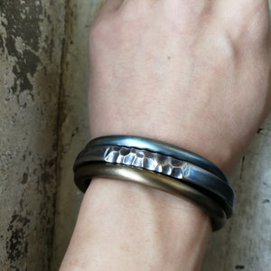 3-12mm Titanium cuff bracelet, solid grade 2 titanium bracelet, handmade titanium jewelry, man and women titanium bangle image 5
