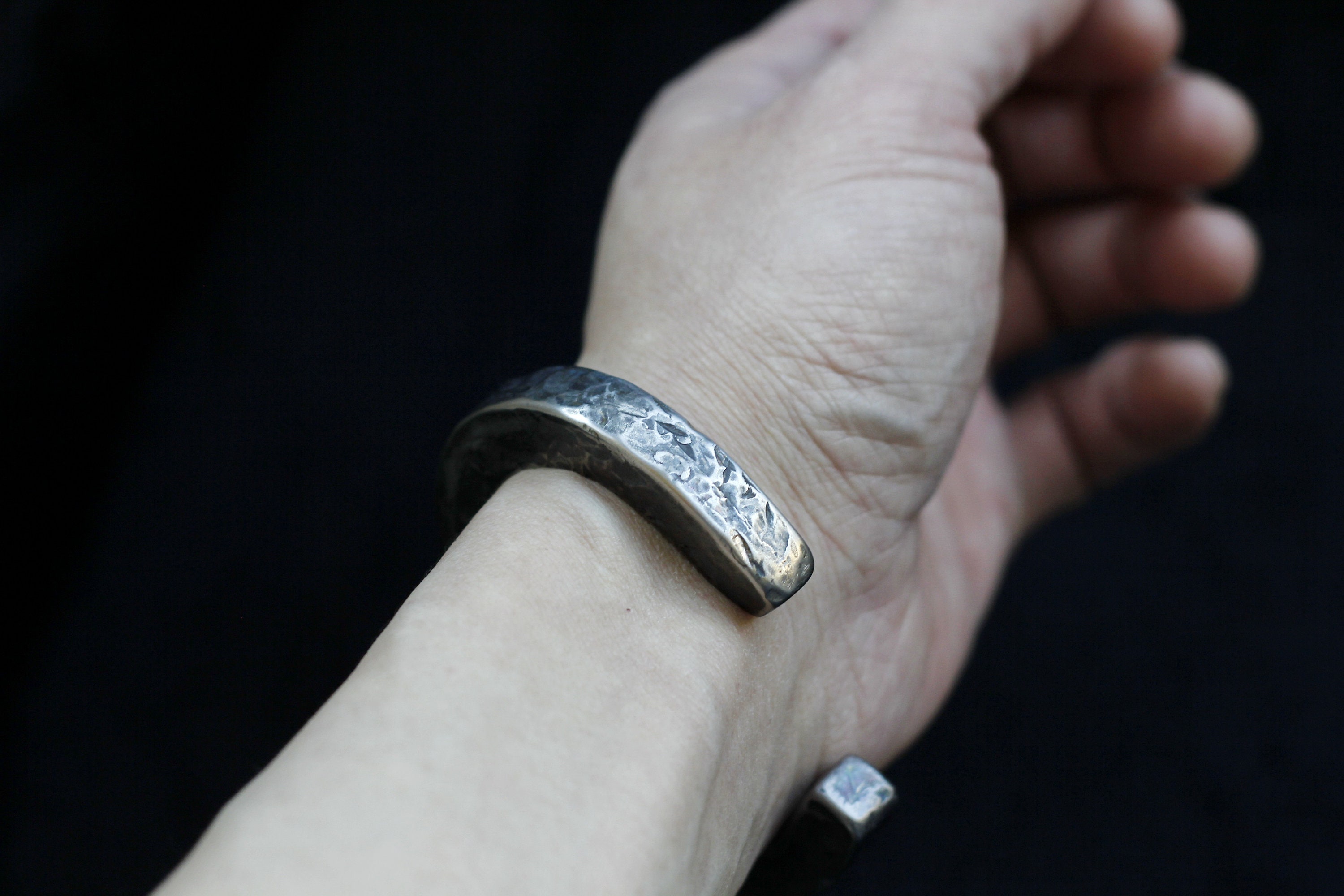 10mm wide and thick Men's Heavy Titanium cuff bracelet Etsy