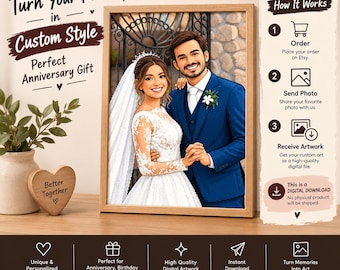 Custom couple cartoon Portrait