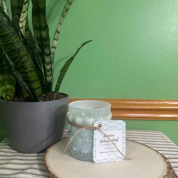 Sinus Relief Candle - Handmade Soy Wax Candle 18 oz.