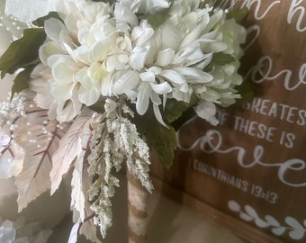 Fall white classic bridal bouquets  - MADE to ORDER