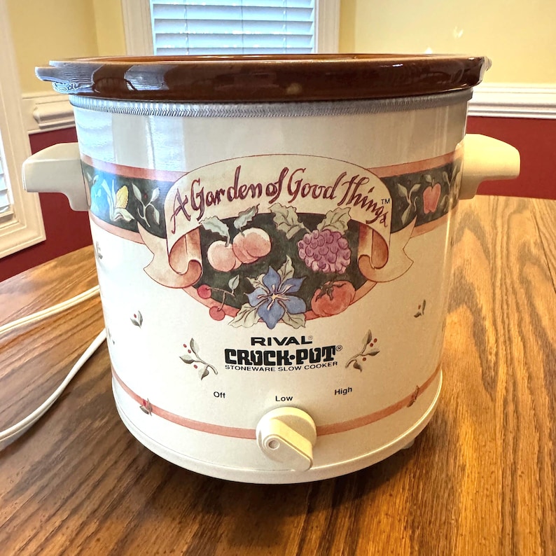 Vintage Rival Crock-pot A Garden of Good Things 3.5 Qt Slow Cooker - Etsy
