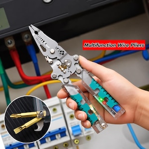 18-in-1 Electrician Pliers, Foldable Wire Stripper & Cutter, Cable Crimping Tool