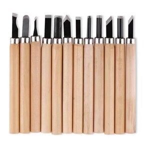 12 Piece Wood Carving Chisel Set, Woodworking Gouges, DIY Carving Hand Tools