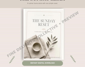 Sunday Reset Planner Printable | Weekly Cleaning, Meal Planning & Home Organization PDF