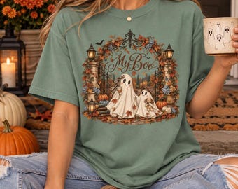 Ghost Halloween T-Shirt, My Boo Spooky Graphic Tee