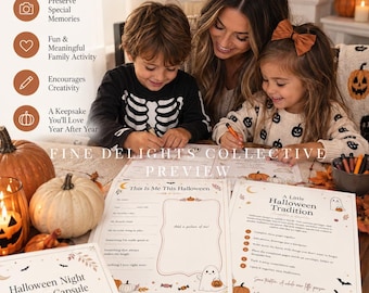 Halloween-Erinnerungskapsel für Kinder, 12-seitiges Erinnerungsstück zum Ausdrucken (Digitaler Download)