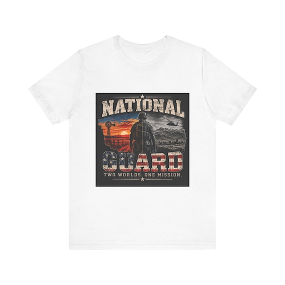 National Guard Graphic Tee | Soldier Sunset Patriotic Military Shirt