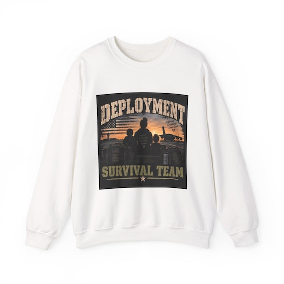 Deployment Survival Team Sweatshirt | Military Sunset Soldiers Crewneck