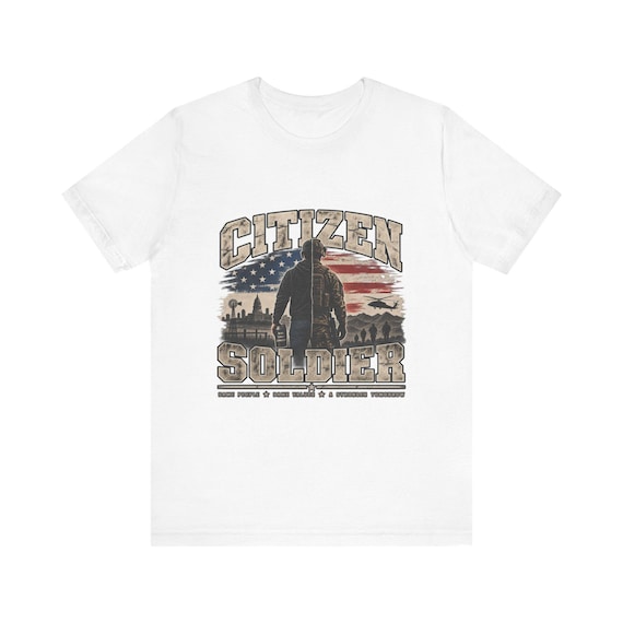 Citizen Soldier T-Shirt | American Flag, Military Silhouette