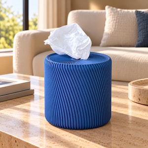 Modern Tissue Box Cover and Toilet Paper Holder, Minimalist Wavy Design Tissue Holder for Home Decor