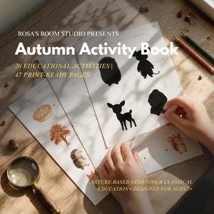 Autumn Activity Book Printable | Toddler Fall Homeschool Learning Worksheet PDF | Cozy Storybook Pumpkin Patch Kids Game Pack