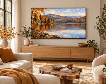 Riflesso autunnale sul lago – Paesaggio, arte televisiva, 4K 16:9 e download digitale A3
