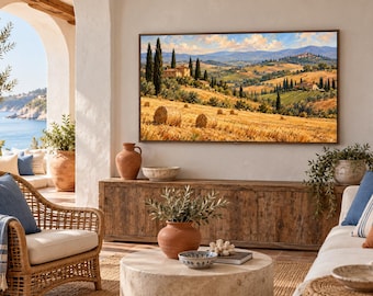 Colline della mietitura toscana – Paesaggio TV, 4K 16:9 e download digitale A3