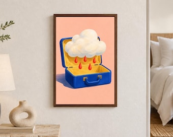 Quadro da parete "Nuvola in valigia" / Meteo tascabile / Download digitale