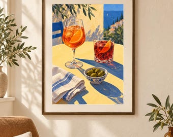 Italian Aperitivo Light Print | Warm Evening Atmosphere (Digital Download)